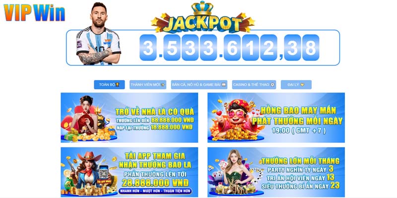 Hàng loạt chương trình khuyến mãi Vipwin bùng nổ cho khách hàng